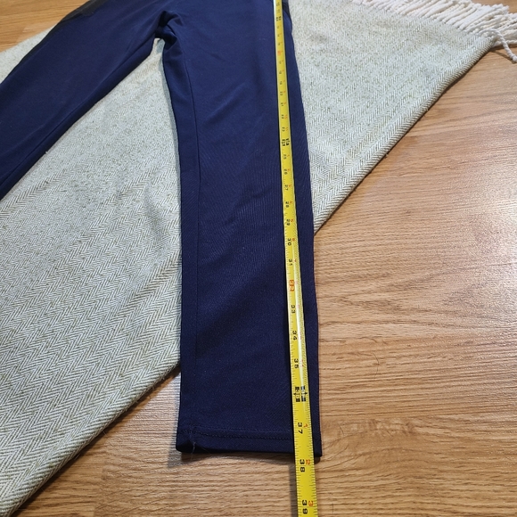 BH Jeans Beverly Hills Navy Blue Black Mesh Workout Active Legging size M - Picture 13 of 14